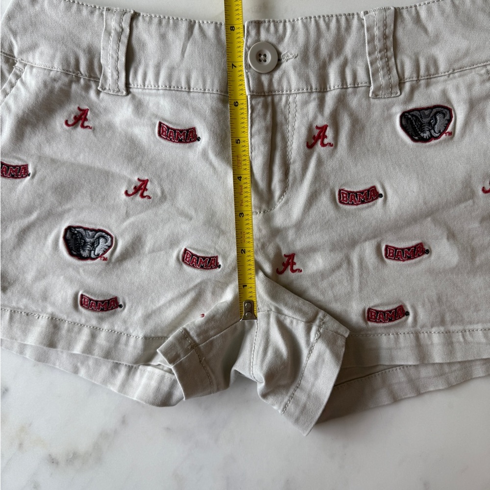 Vintage Y2K Alabama Crimson Tide, Bama Logo Embroidered Micro Shorts, size 0 - Picture 4 of 6